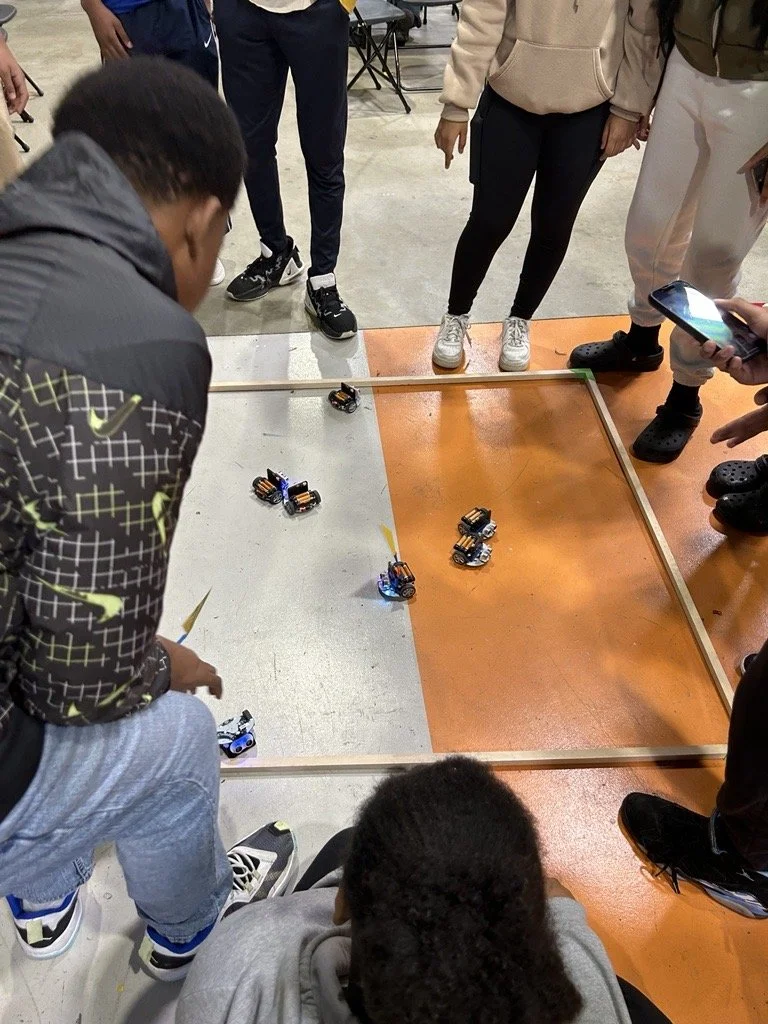 Robot navigating an obstacle course